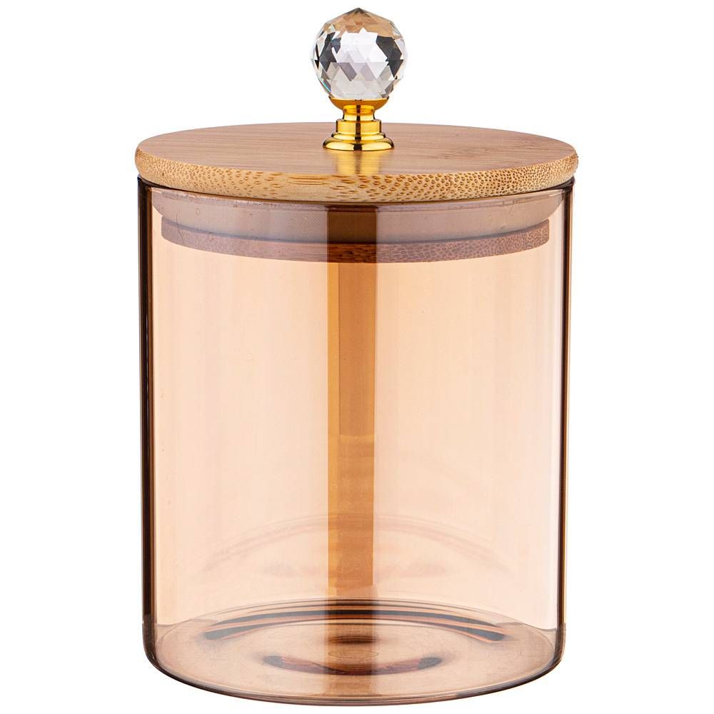 ЕМКОСТЬ ДЛЯ СЫПУЧИХ ПРОДУКТОВ AGNESS "AMBER" 600 МЛ ДИАМЕТР=9,5 СМ. ВЫСОТА=11 СМ ЦВЕТ:ЯНТАРНЫЙ