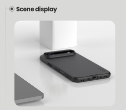 Противоударный чехол черного цвета от Nillkin для iPhone 17 Air, серия Super Frosted Shield Pro