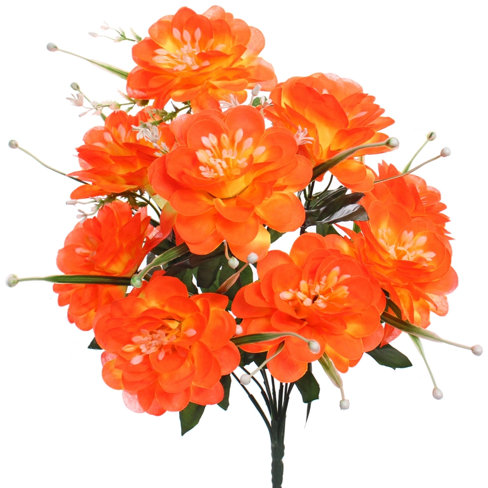 Искусственные цветы «Цветочная мелодия» 50см 9 цветков красно-желтые