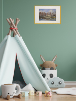 Картина акварельная авторская в паспарту 21х30 см на стену для интерьера "Тованово в апреле. 3 года спустя".