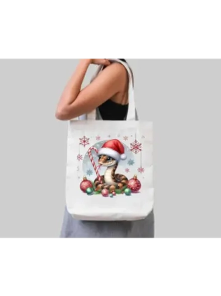 Термотрансфер "Змея новогодняя" 20х20, наклейка на одежду