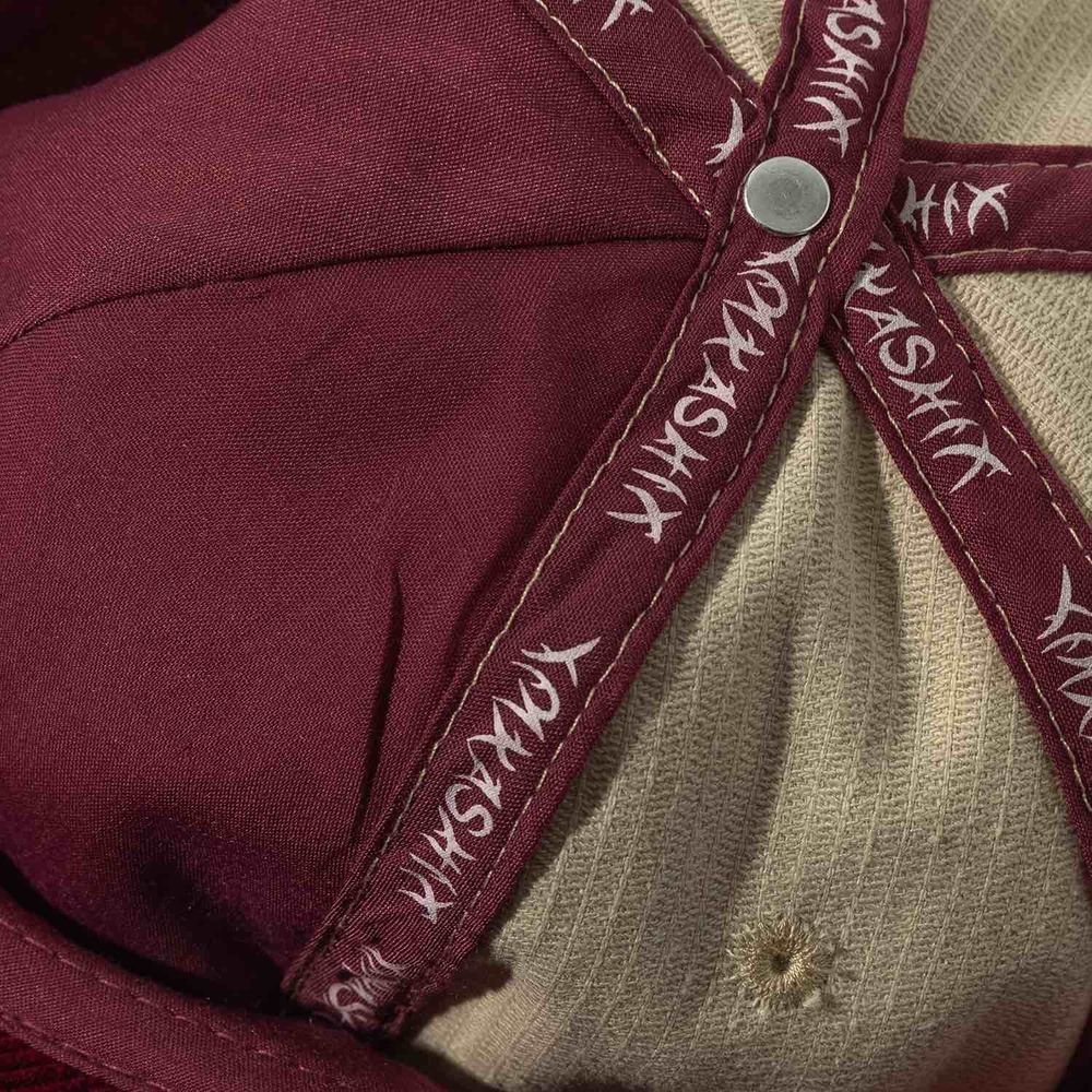 Кепка Ymkashix Velvet Graffiti logo бордовая/песочная