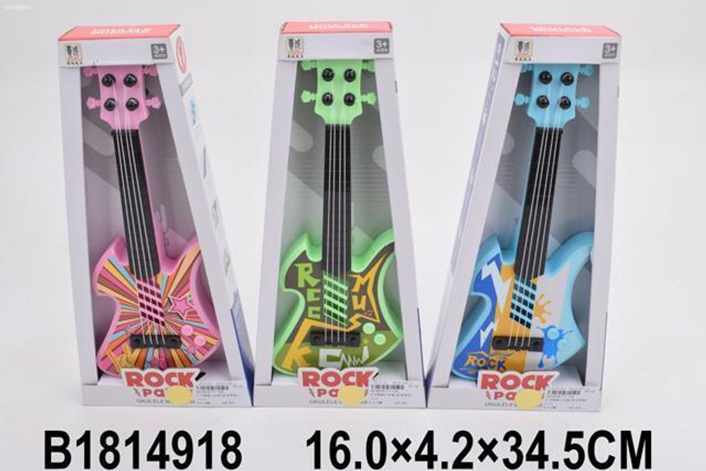 Гитара 34см, коробка 77-10A