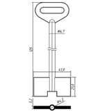 Сувальдный ключ  ПАВЛОДАР– заготовка 15008