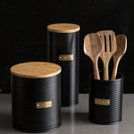 Емкость для столовых приборов otto черная