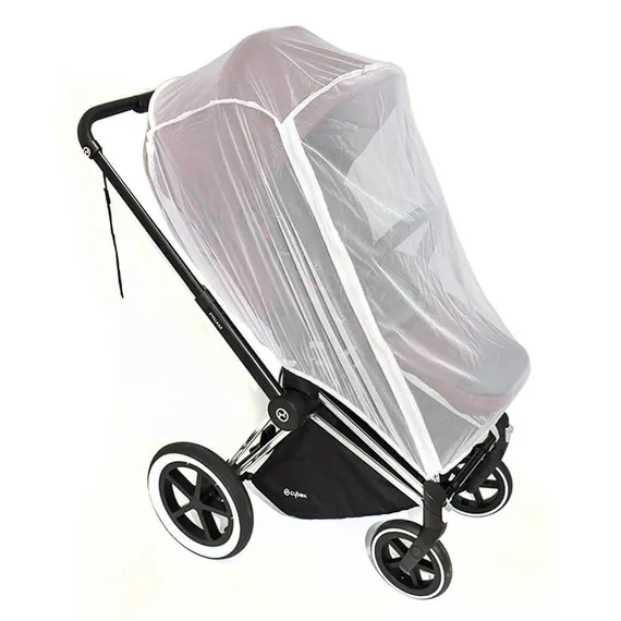 Универсальная белая москитная сетка на всю коляску