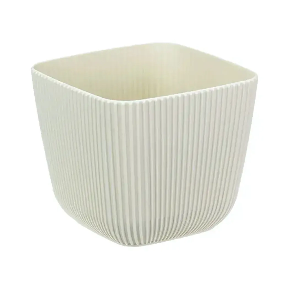 Кашпо ПИКАНТО 110мм 0,65л белый ротанг