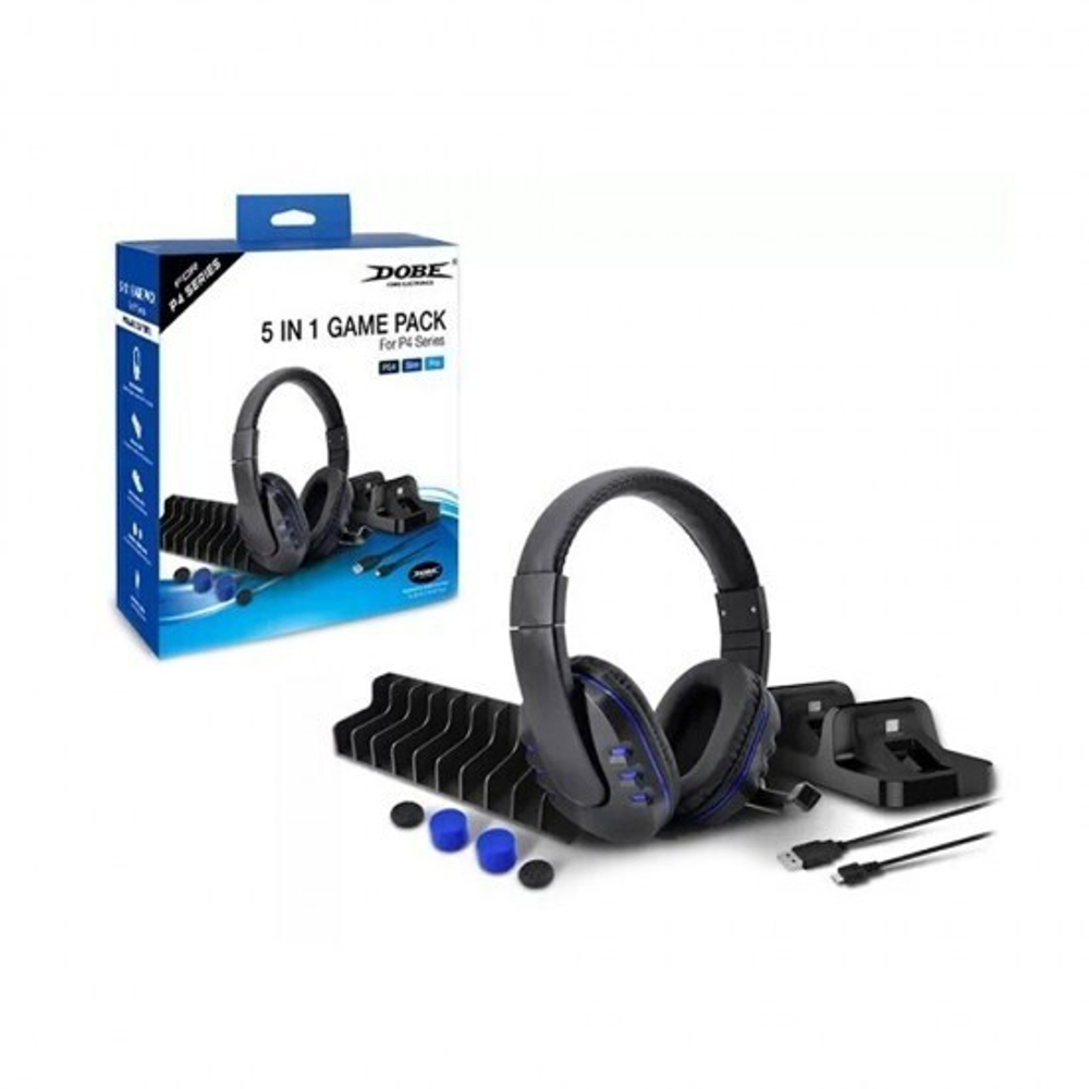Комплект аксессуаров Dobe 5в1 для консоли PS 4 (TP4-18101), 012551