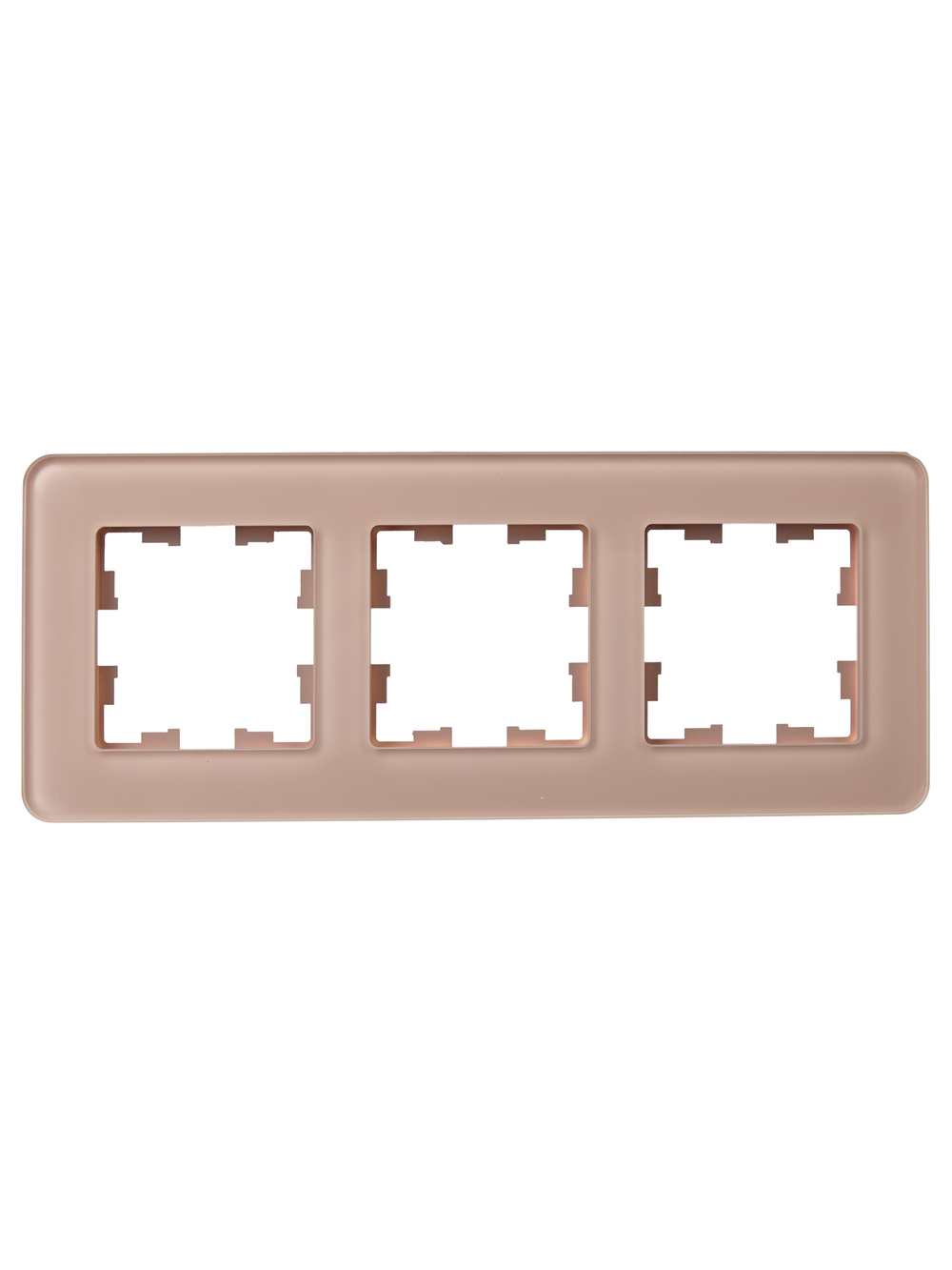 BRITE Рамка 3-местная РУ-3-2-Бр стекло дымчатый RE IEK