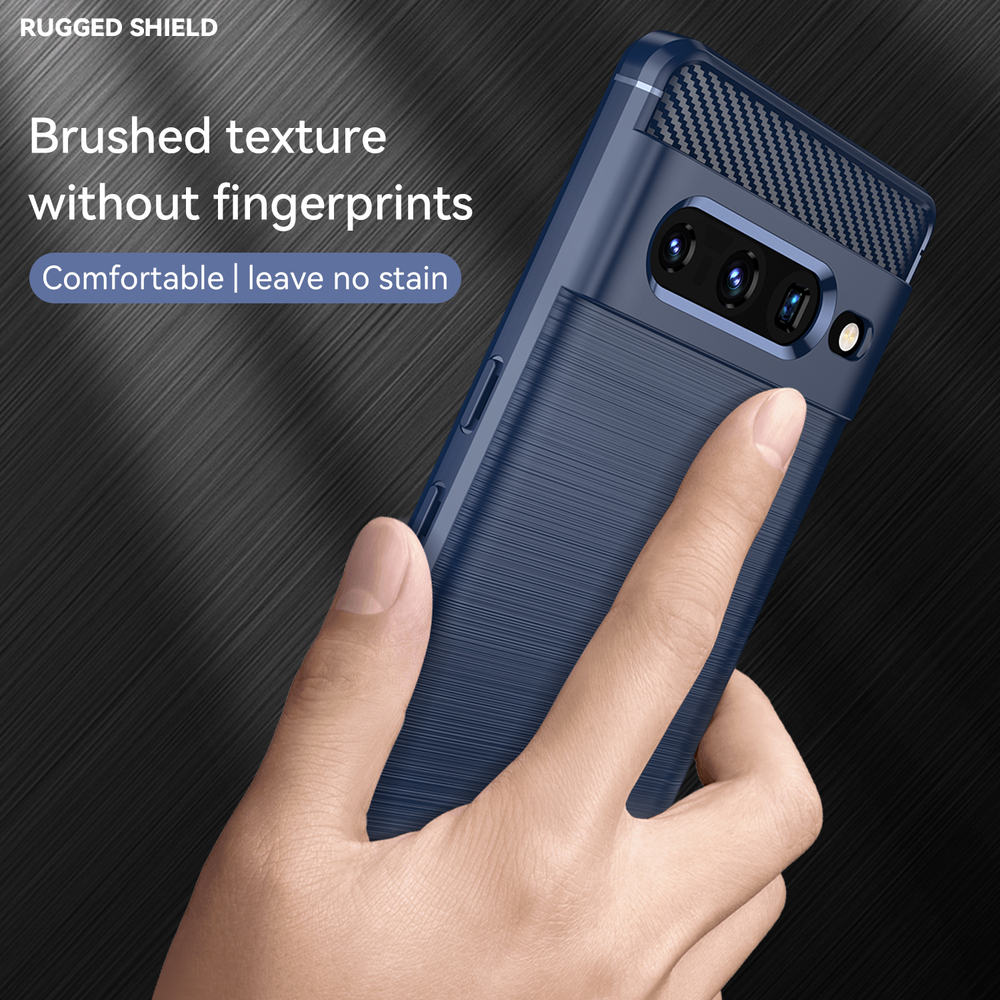 Мягкий чехол синего цвета для смартфона Google Pixel 7 Pro, серия Carbon от Caseport
