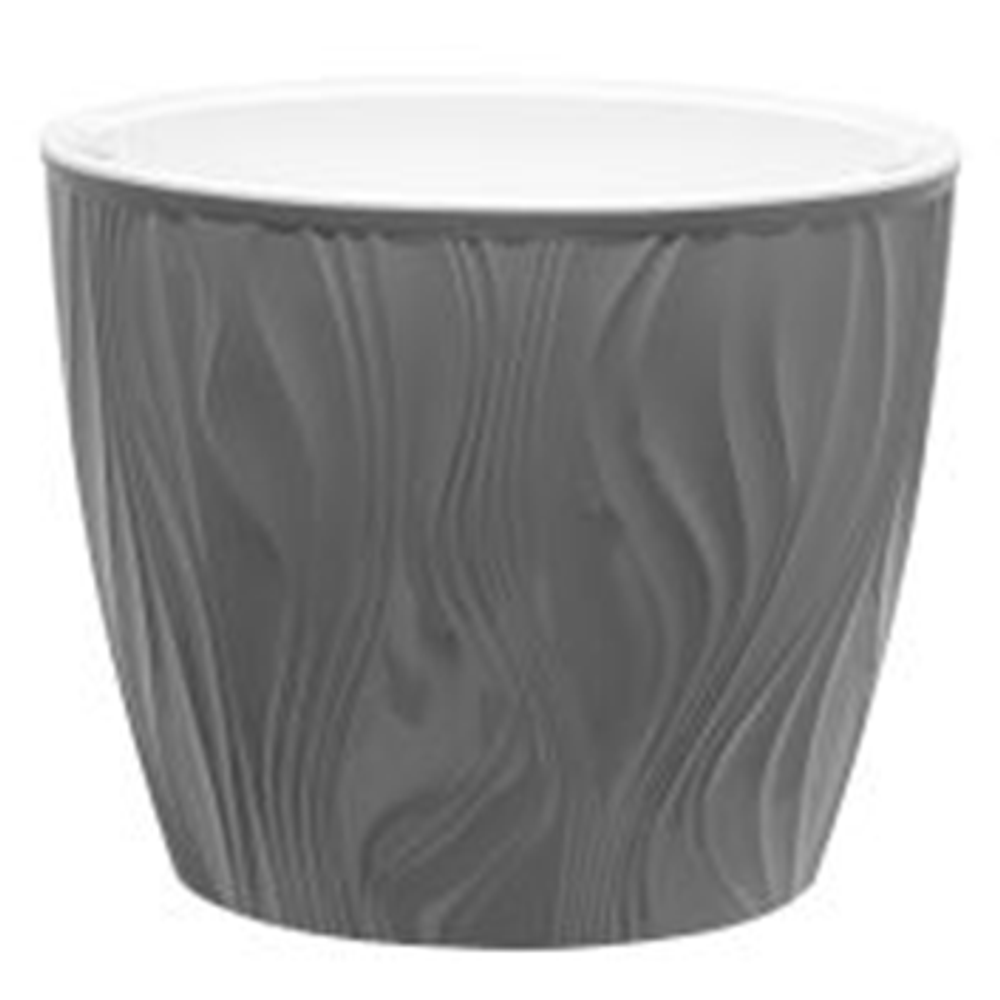 Кашпо для цветов пластиковое 3л d-18 см «Венеция» Серый жемчуг