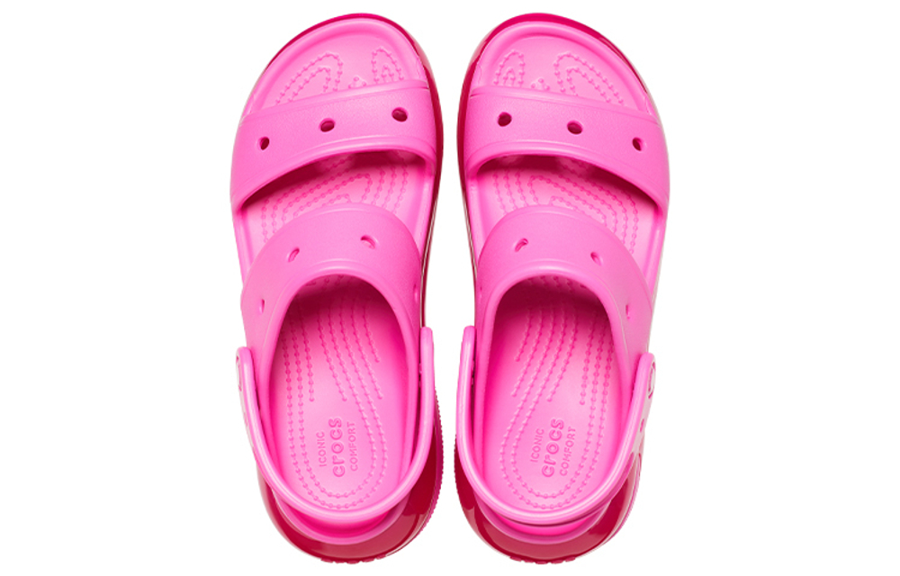 Crocs classic light wheel thick-soled sports sandals women's berry color