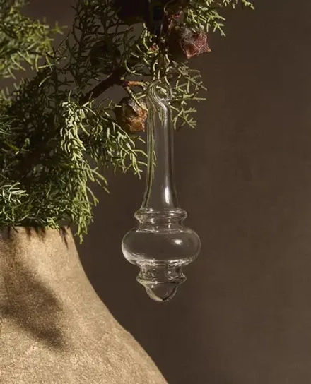 ZARA HOME УКРАШЕНИЕ ДЛЯ РОЖДЕСТВЕНСКОЙ ЁЛКИ В ФОРМЕ СТЕКЛЯННОЙ КАПЛИ