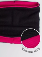 Шапка для девочек осенняя, с ушками и снудом