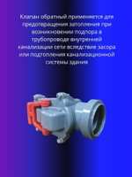 Обратный клапан канализационный D50