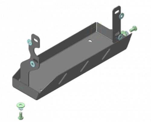 Усиленная защита Motodor радиатора кондиционера. 2 мм, сталь. для Isuzu NMR 85H 2011-н.в. арт.26407
