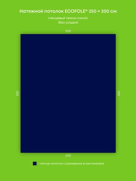 Глянцевый натяжной потолок 5 м2