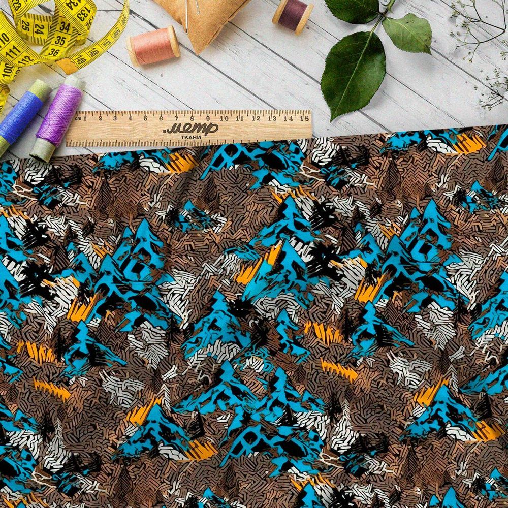 Ткань премиум интерлок завораживающие краски