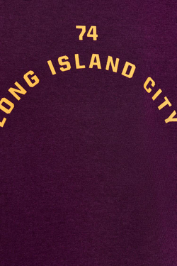 ZARA ФУТБОЛКА С НАДПИСЬЮ, ВИННЫЙ