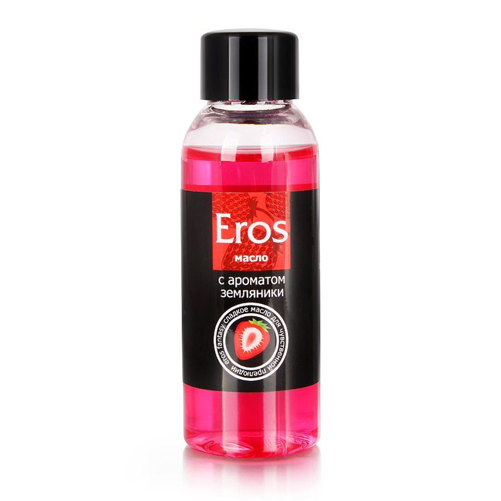 Массажное масло Eros Fantasy с ароматом земляники - 50 мл.