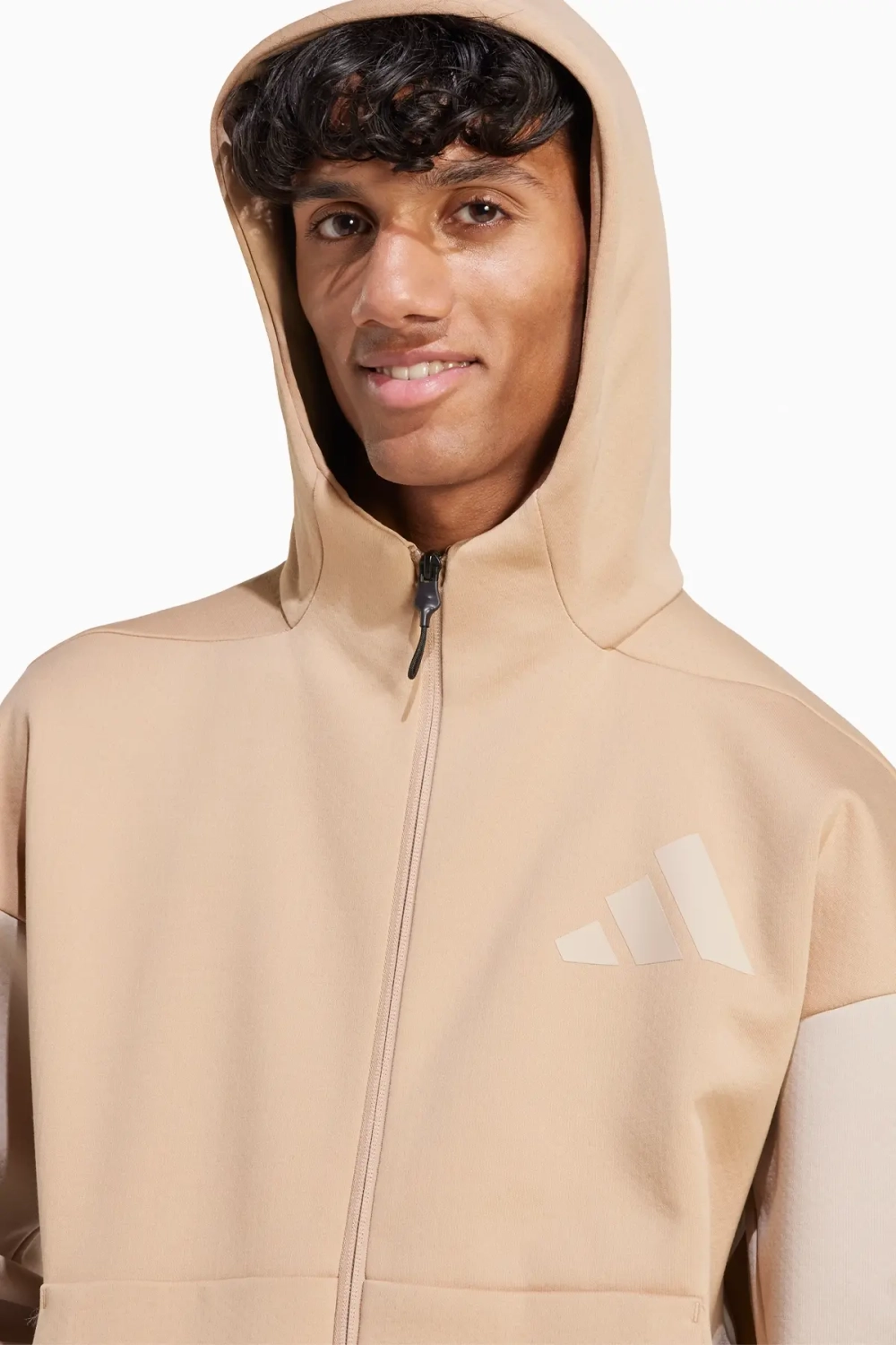 Кофта adidas Z.N.E. Full-Zip - бежевый
