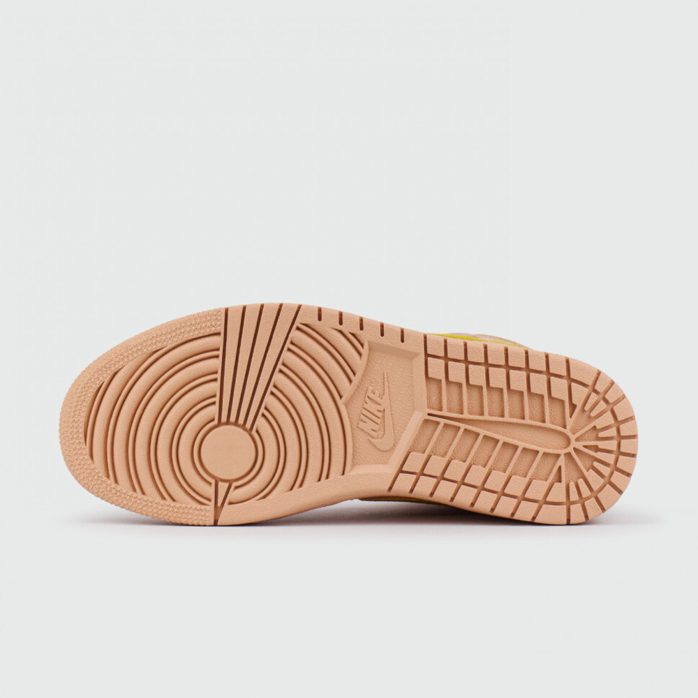 кроссовки Air Jordan 1 Mid Pink Gold Swoosh Wmns