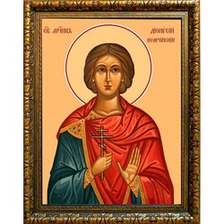 Дионисий Кесарийский (Палестинский) мученик. Икона на холсте