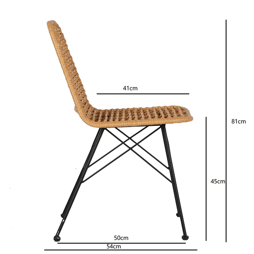 Стул vetle flat, ротанг