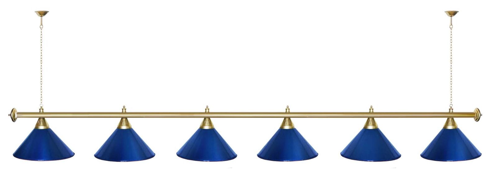 Лампа STARTBILLIARDS 6 пл. (плафоны зеленые,штанга золотая,фурнитура золото) фото №46