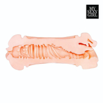 Двусторонний мастурбатор - ротик и вагина (Цвет: телесный)