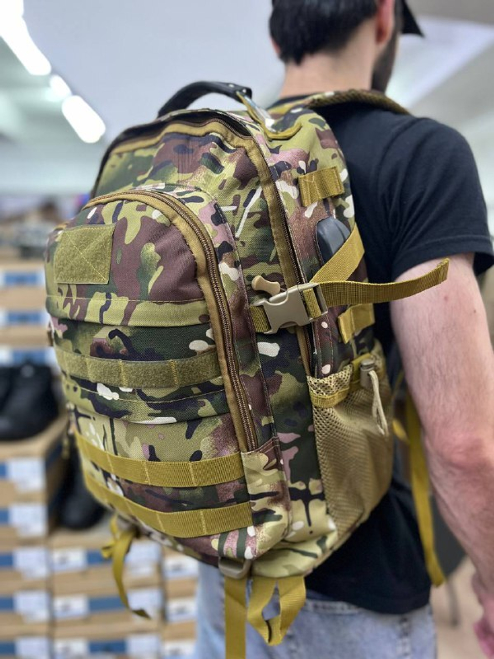 Тактический городской рюкзак с металлической ручкой 30-35л / мультикам