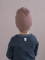 Шапка вязаная хлопковая ТВИНС(Какао, сандал)