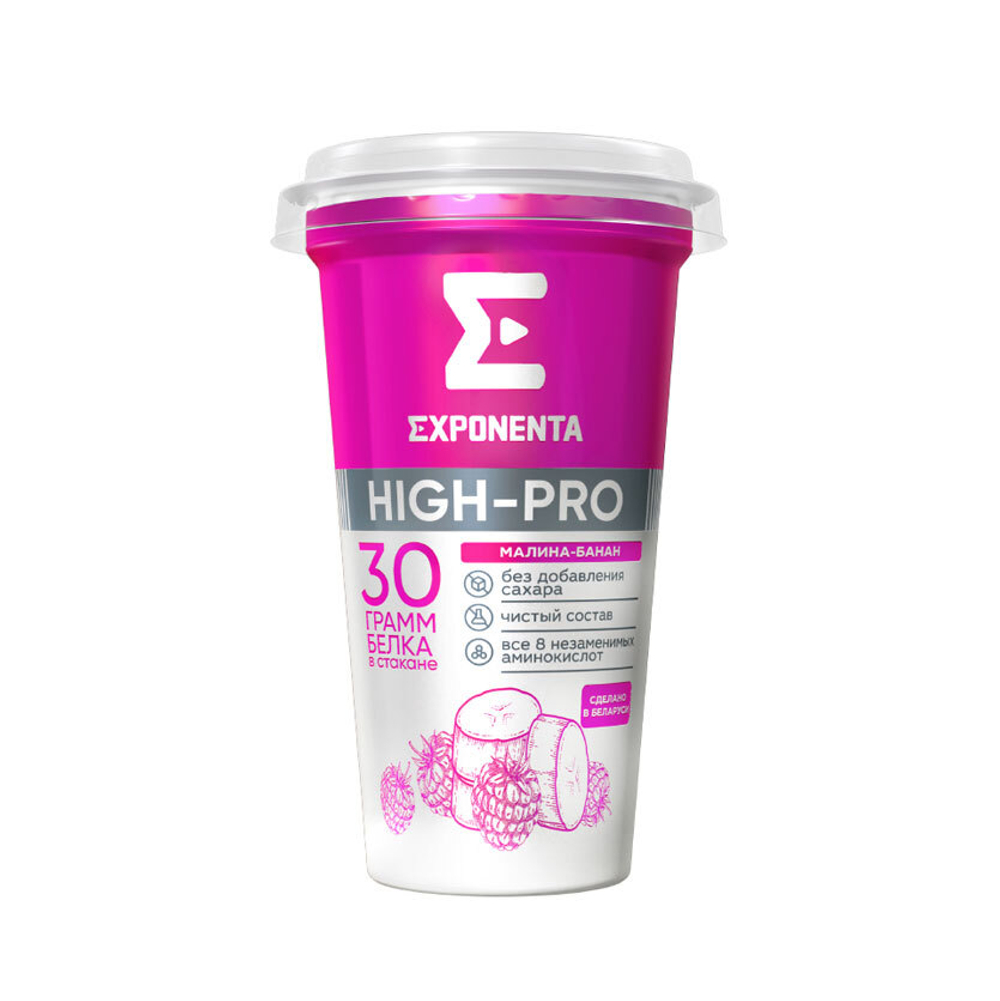 Напиток к.м Малина-банан HIGH-PRO EXPONENTA 250г