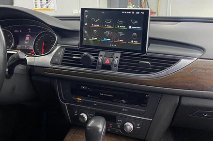 Магнитола Audi A6/A7 2010-2018 (штатный экран 6.5") - Radiola RDL-830114 выезжающий монитор 9" на Android 14, 8Гб+128Гб, CarPlay, 4G SIM-слот
