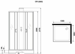 Душевая кабина Grossman Elegans GR250Q (100х100х217) дверь раздвижная,5 мест