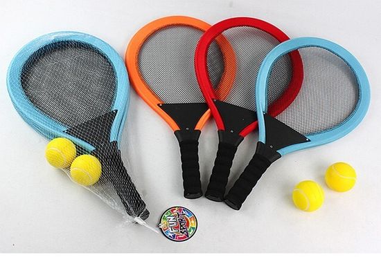 Теннисные ракетки, детские в сетке 2шт, 2 мячика.