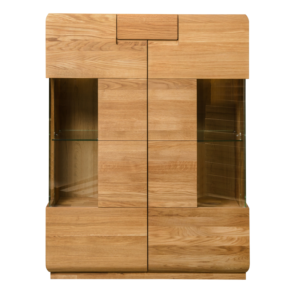 Шкаф с витриной Parma-21 из массива дуба