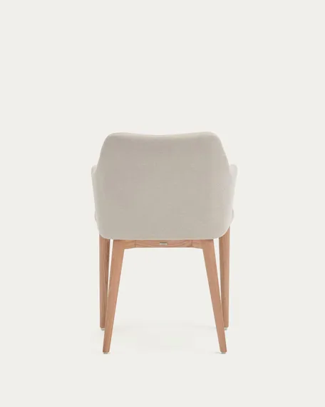 Стул с подлокотниками Croft бежевый шенилл | La Forma | Испания