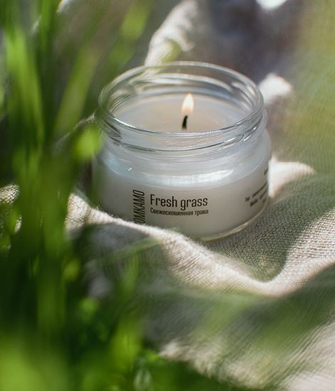 №87 Свежескошенная трава, ароматическая свеча Library, Nomkamo