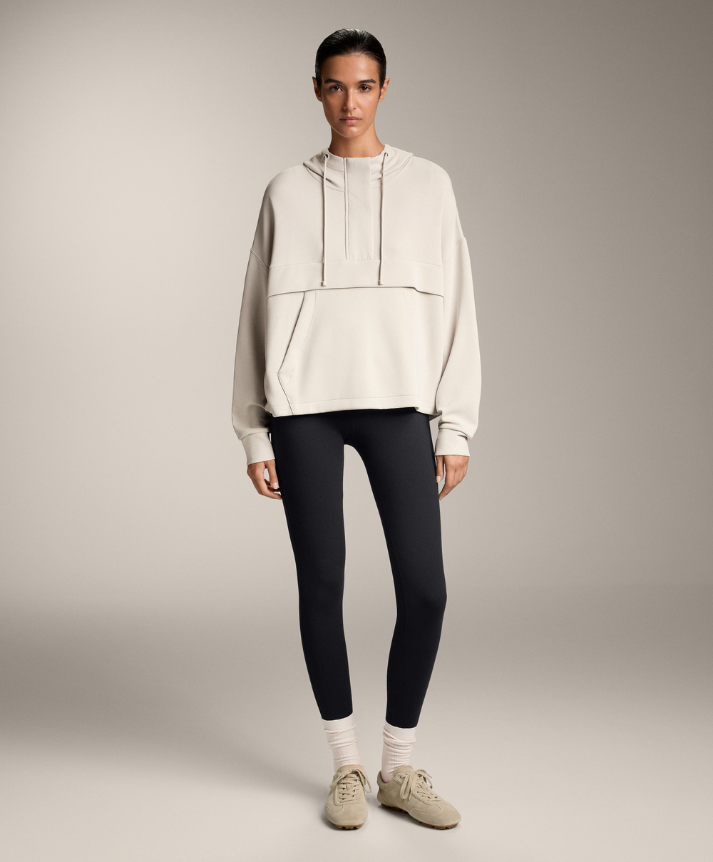 Oysho Толстовка из мягкого модала с застежкой-молнией, натуральный