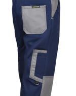 Костюм СИРИУС-СТАН куртка, брюки, синий со средне-серым и лимонной отделкой