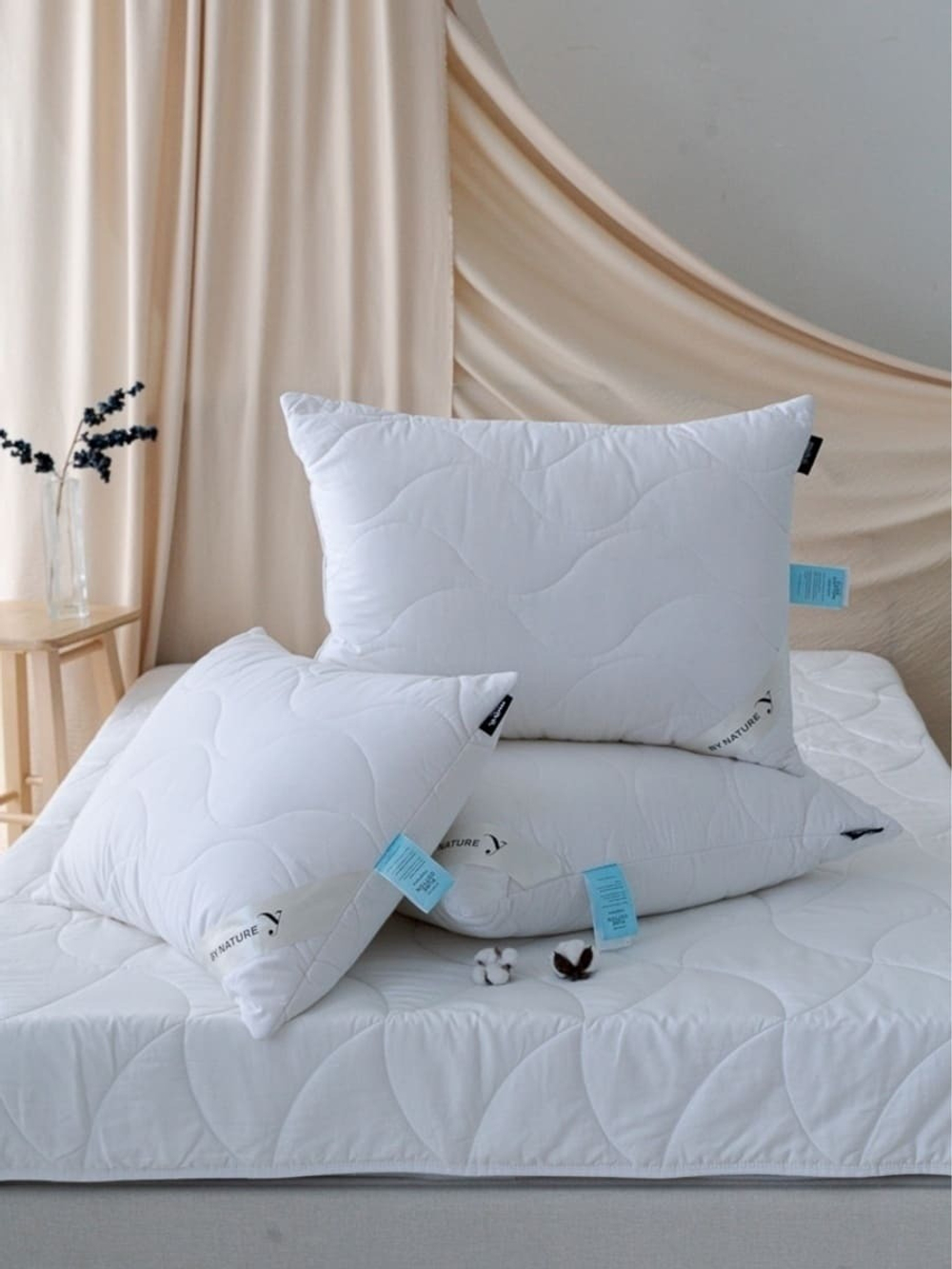 Подушка MOYЁ home PURE COTTON упругая