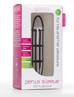 Чёрная насадка-сетка на пенис (Цвет: черный)