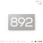 Номер на дверь 892, табличка на дверь для офиса, квартиры, кабинета, аудитории, склада, серая 120х70 мм, Айдентика Технолоджи