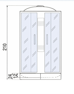 Душевая кабина RIVER NARA 90/24 МТ 90x90x210 10000000171 Универсальная Четверть круга