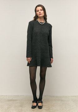 Платье мини из шерсти