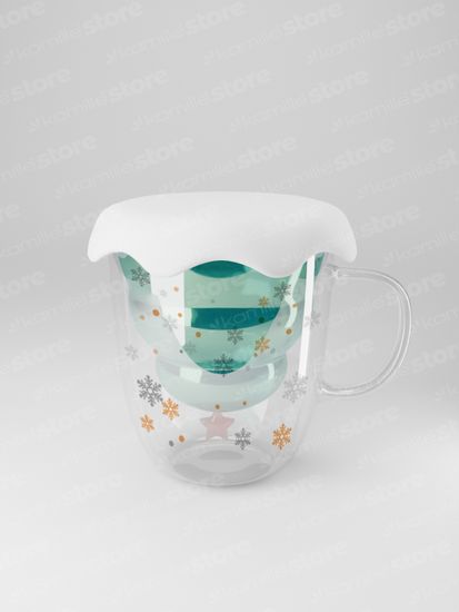 Чашка стеклянная подарочная 320 мл. Kamille KM 9018 с двойными стенками