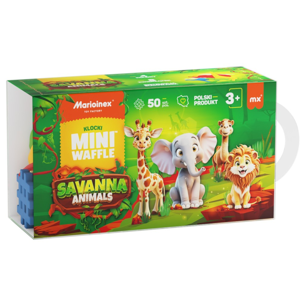 Marioinex - Конструктор Mini Waffle ЖИВОТНЫЕ Animals Саванна 50 элементов 907078
