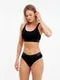 Комплект женский (топ с тонкими лямками, трусы), цвет чёрный МИКС, размер 44-46