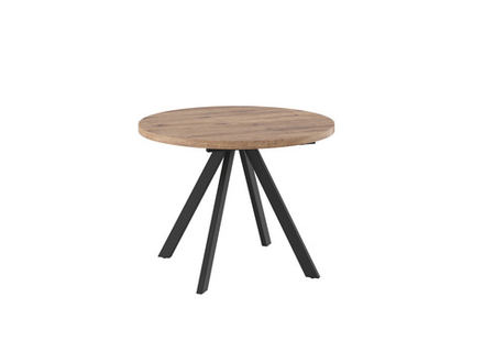 Стол МАМАДОМА Рондо М D100, Дуб Веллингтон/черный